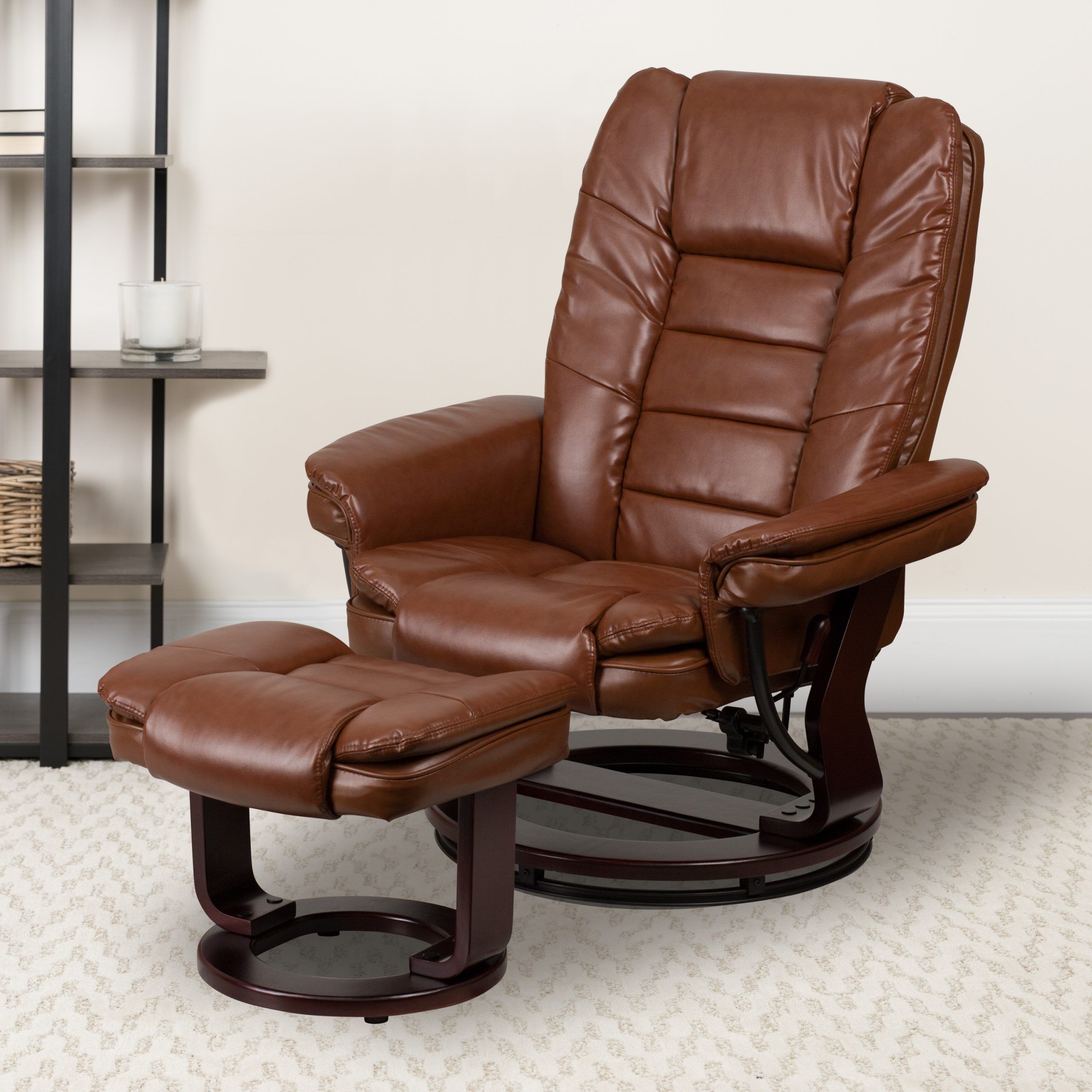 Most Up To Date Chrome Swivel Ottomans In Flash Furniture Contemporary Multi Position Recliner With Horizontal (View 3 of 10)