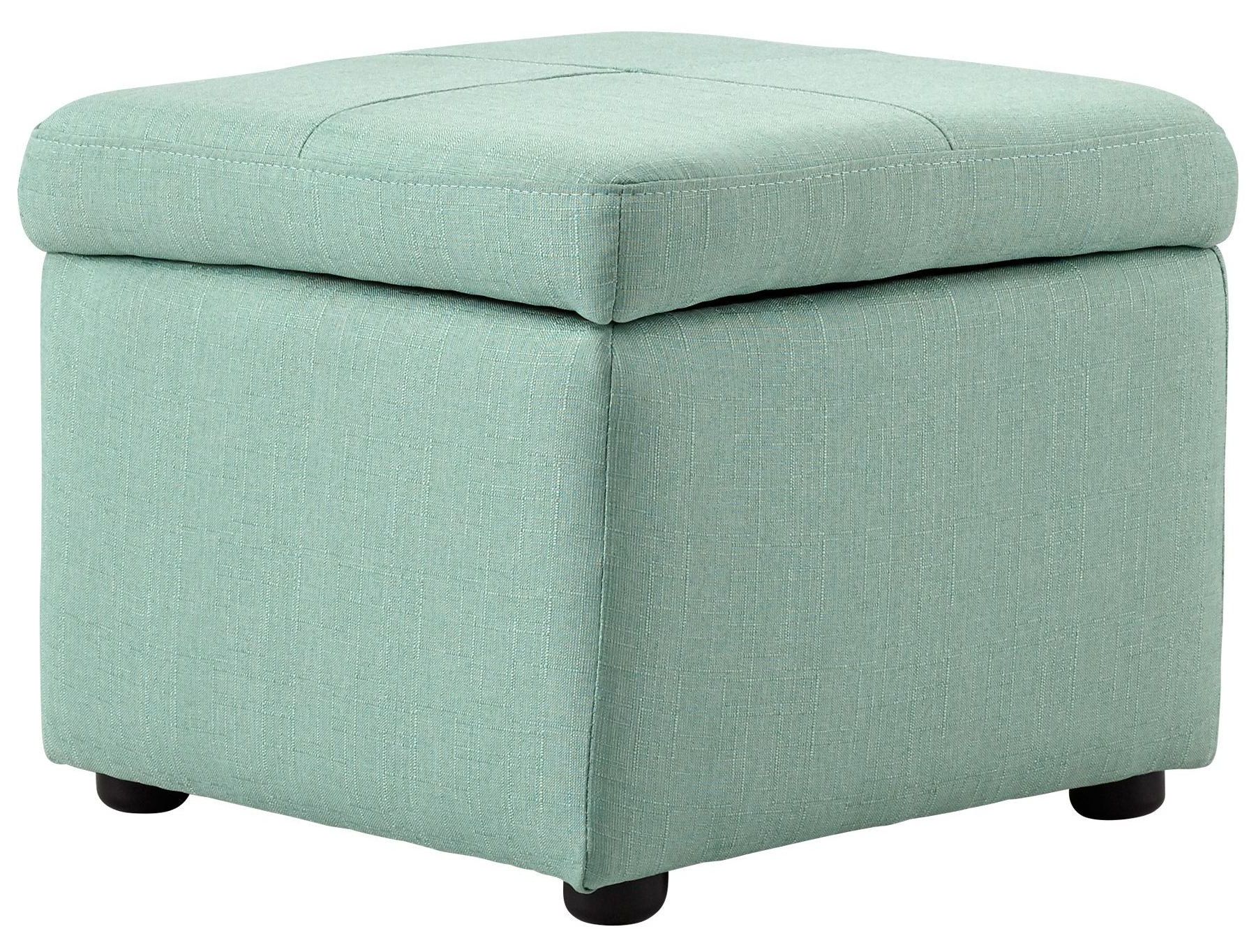 Most Up To Date Green Pouf Ottomans Pertaining To Huffington Green Ottoman, 8346, Cyan Design (View 7 of 10)