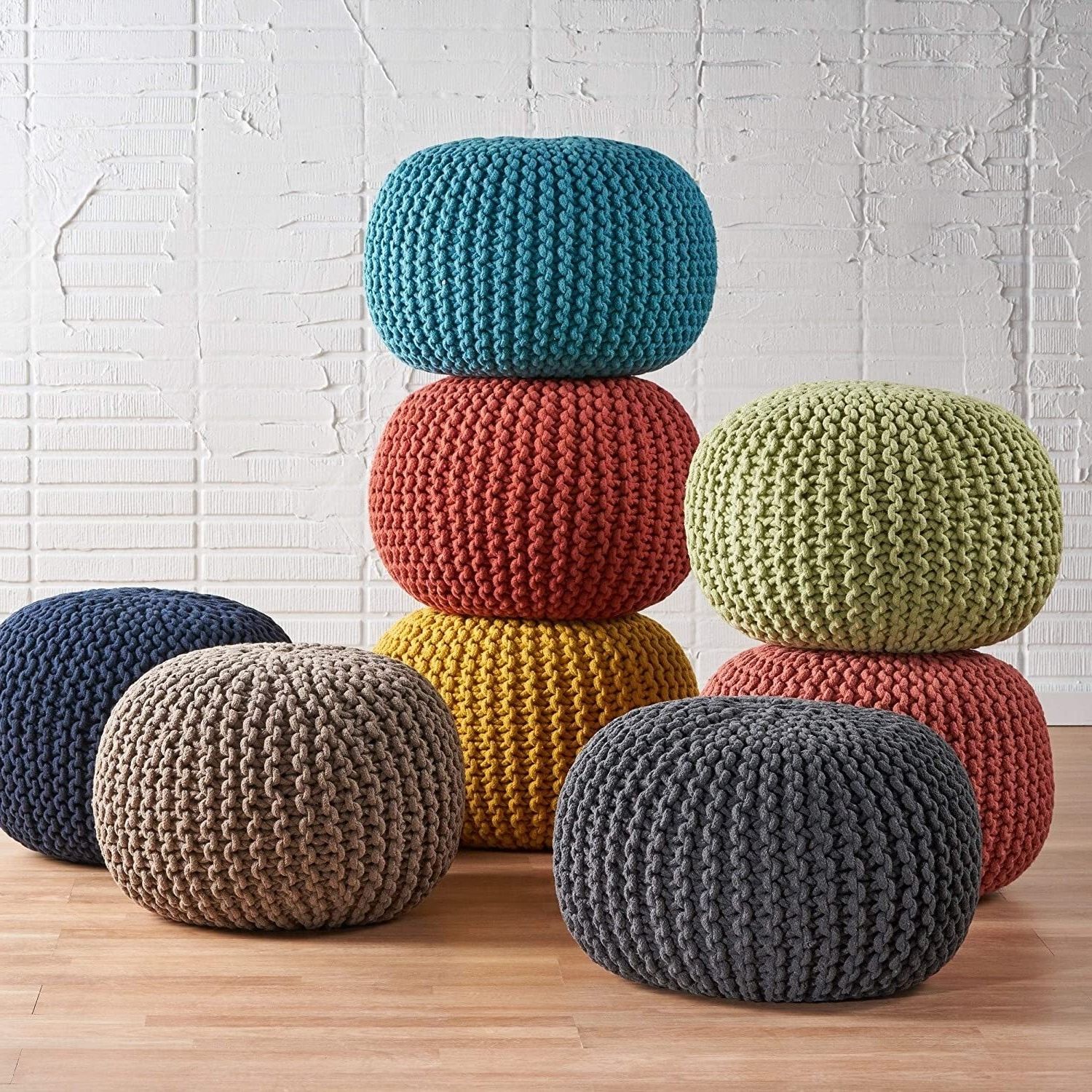 Most Up To Date Ottomans & Poufs For 2020 – Ideas On Foter Within Black And Natural Cotton Pouf Ottomans (View 8 of 10)