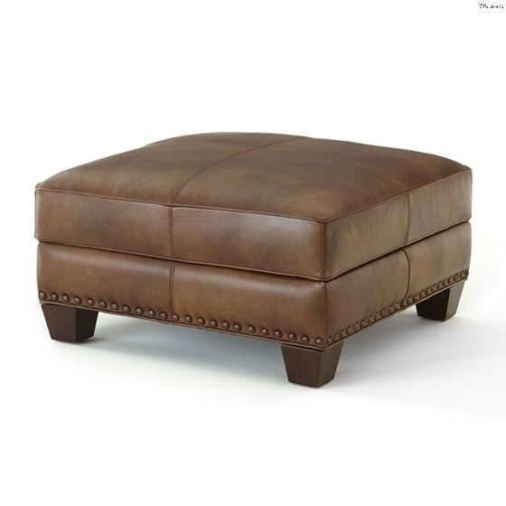 Most Up To Date Silverado Caramel Brown Leather Ottomansteve Silver Regarding Camber Caramel Leather Ottomans (View 3 of 10)