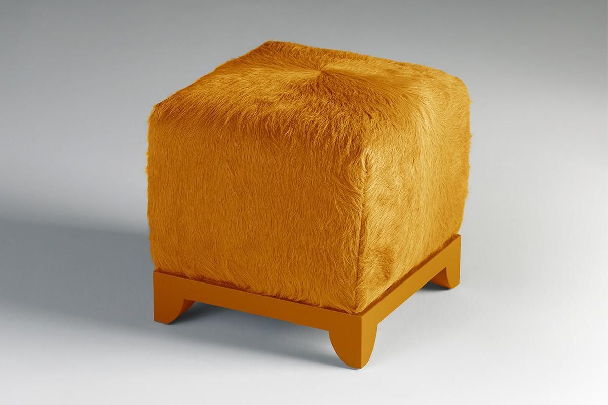 Mustard Yellow Modern Ottomans Throughout Most Up To Date Kyle Bunting Hide Ottoman / Ottoman In Mustard (View 5 of 10)