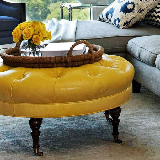 Mustard Yellow Modern Ottomans With Regard To Preferred Coffe Tables Archives – Splendid Habitat – Interior Design And Style (View 4 of 10)