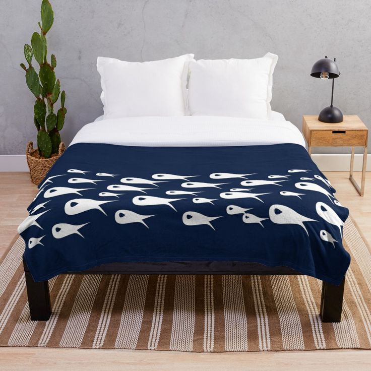 Navy Blue And White Striped Ottomans For Trendy Fish Stripe  (View 8 of 10)