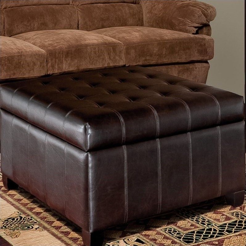 Noble House Debra Storage Ottoman In Brown (View 1 of 10)