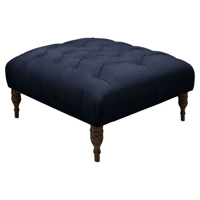 Pamplona Tufted Cocktail Ottoman In Navy (View 10 of 10)
