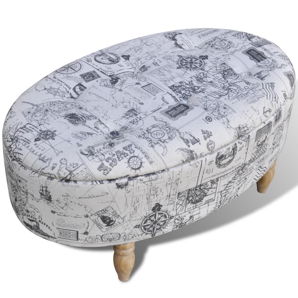 Patterned Storage Ottoman – Home Designing Regarding 2017 Gray And Cream Geometric Cuboid Pouf Ottomans (View 8 of 10)