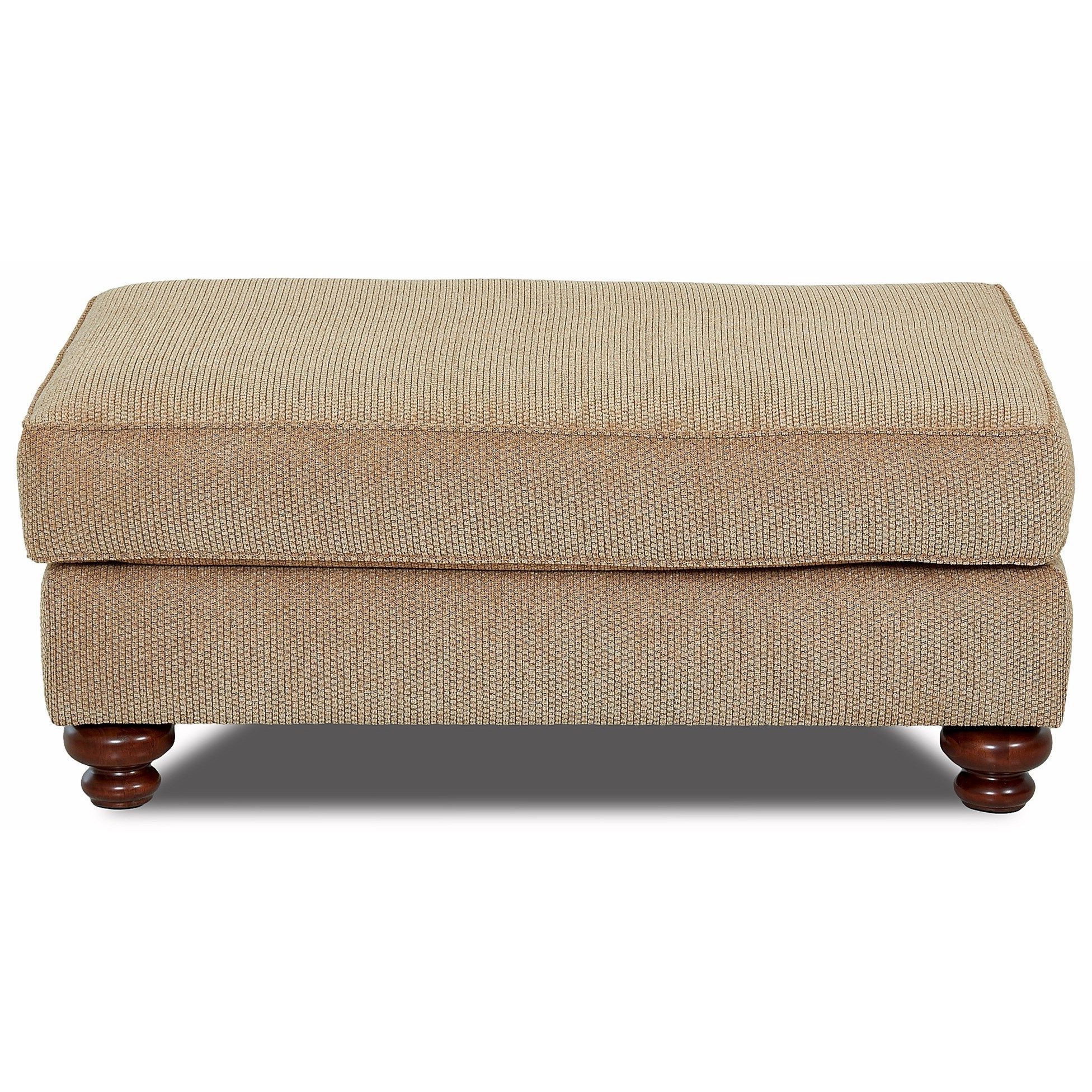 Popular Declan Traditional Oversized Ottoman With Turned Wood Legsklaussner For Wooden Legs Ottomans (View 6 of 10)