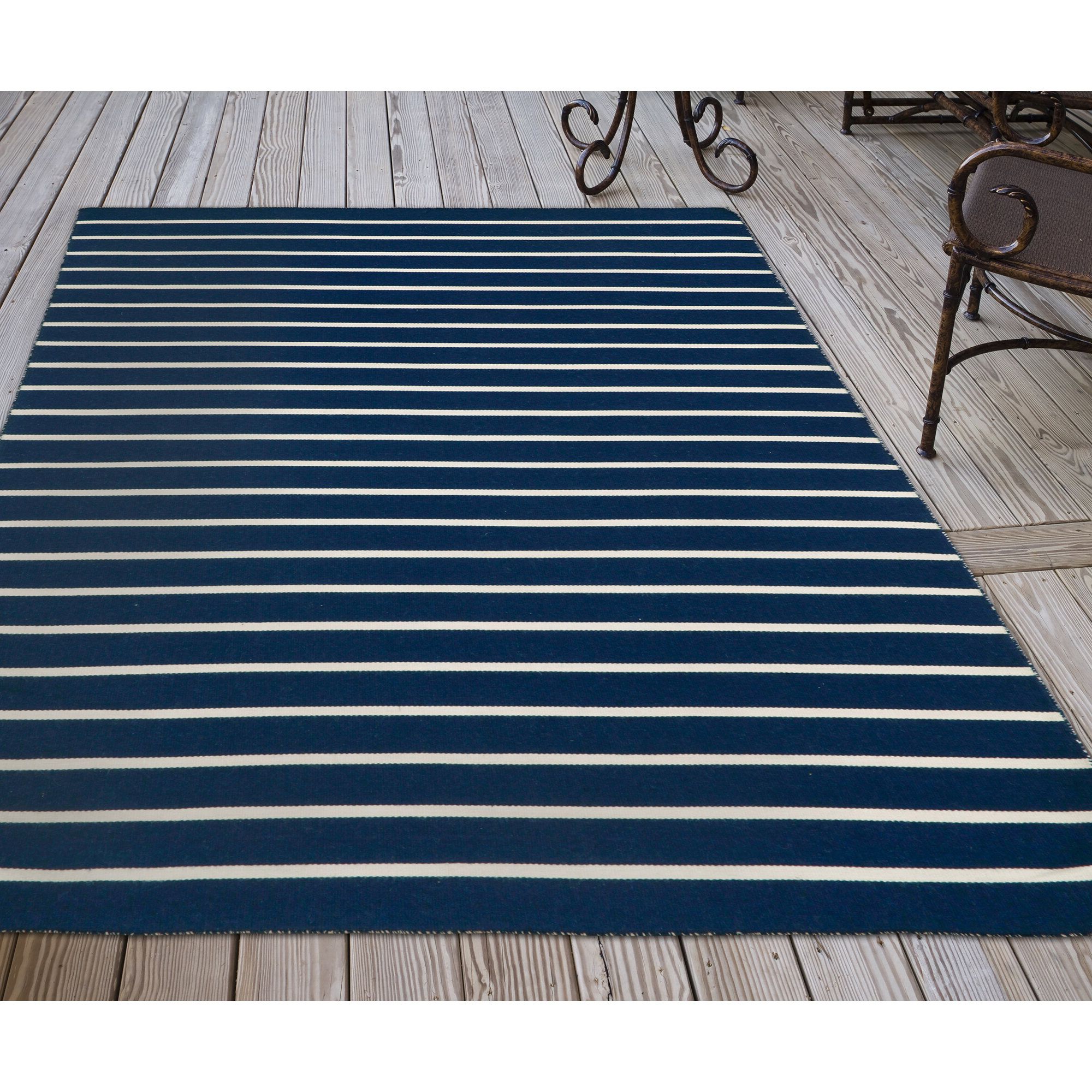 Preferred Navy Blue And White Striped Area Rug – Rugs Ideas Intended For Navy Blue And White Striped Ottomans (View 4 of 10)