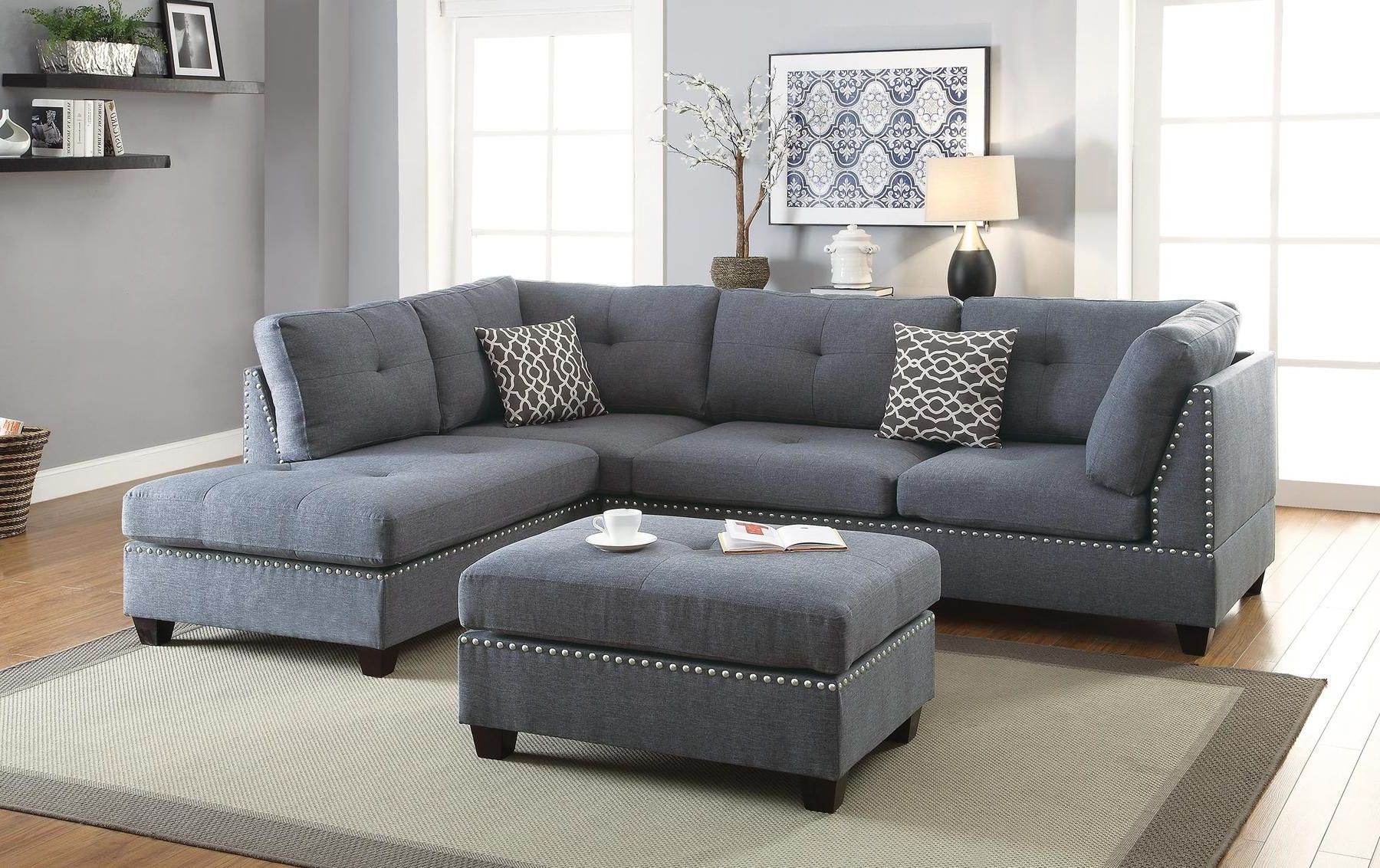 Preferred P6975 Sectional Sofa + Ottoman F6975 Poundex Sectional Sofas (View 9 of 10)