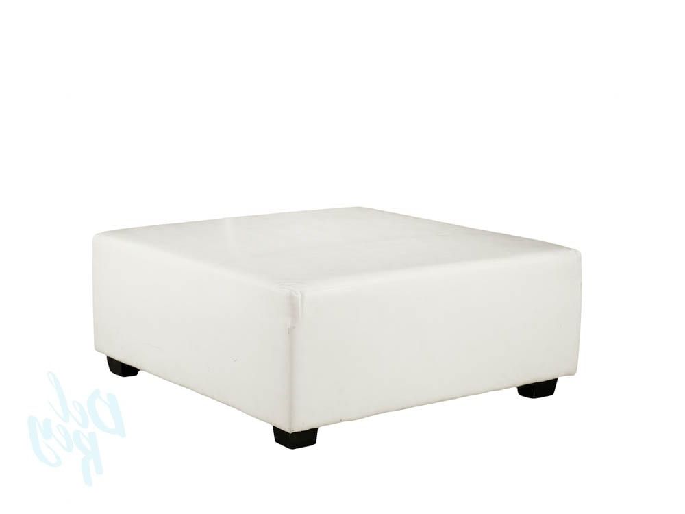 Preferred White Wool Square Pouf Ottomans Pertaining To White Lounge Square Ottoman 48"x 48" – Del Rey Party Rentals (View 5 of 10)