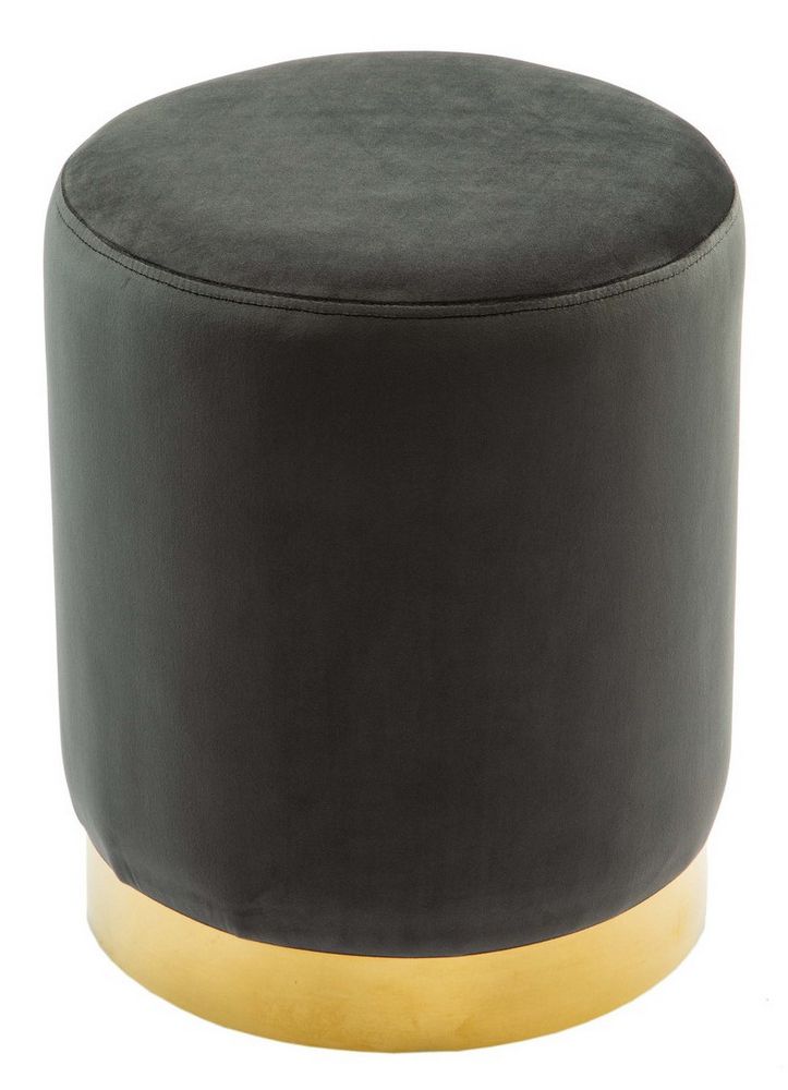 Pri Grey Velvet Round Ottomantov Furniture With Regard To Preferred Gray Velvet Oval Ottomans (View 8 of 10)