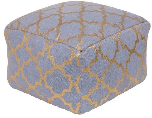 Recent Blue Woven Viscose Square Pouf Ottomans Pertaining To Surya Cecily Woven Cube Pouf (View 5 of 10)