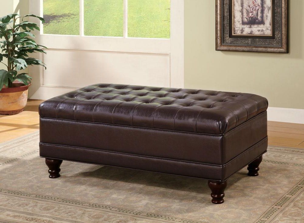 Recent Dark Brown Button Tufted Storage Ottoman 501041 – 1stopbedrooms (View 6 of 10)