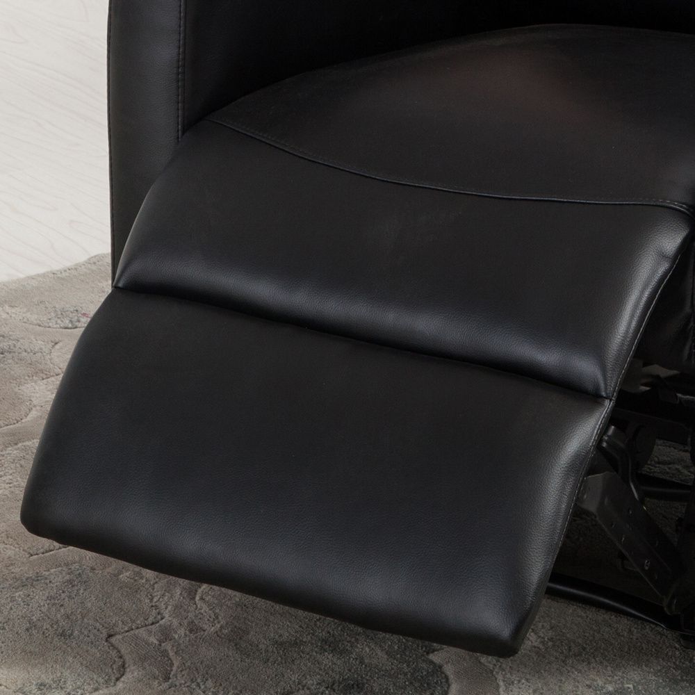 Recent Espresso Faux Leather Ac And Usb Ottomans Within Sean Black Leather Power Reading Reclinerac Pacific (View 7 of 10)