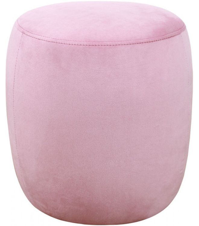 Round Blush Pink Velvet Ottoman Footstool For Most Popular Textured Blush Round Pouf Ottomans (View 3 of 10)