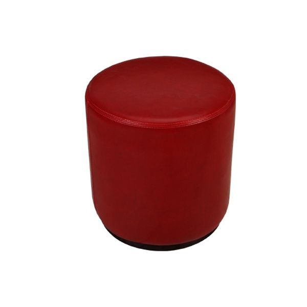 Sol Ottoman (dark Red) – Formdecor Within Widely Used Dark Red And Cream Woven Pouf Ottomans (View 3 of 10)