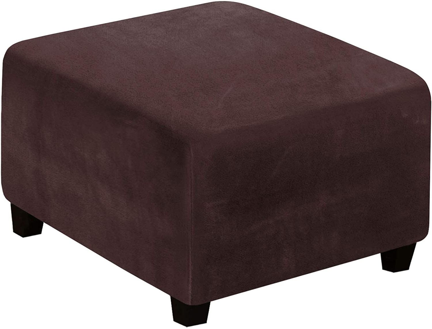 Square Ottoman Covers Ottoman Slipcover Square Footstool Protector With Most Up To Date Velvet Pleated Square Ottomans (View 1 of 10)