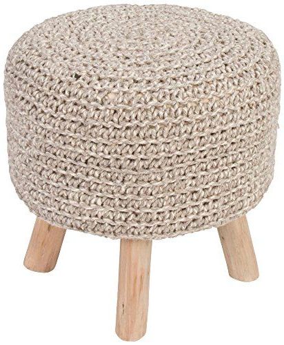 Stone Wool With Wooden Legs Ottomans In Well Known Jaipur Wool Stool 16 X 16 X 16 Pumice Stone — You Can Find Out More (View 5 of 10)
