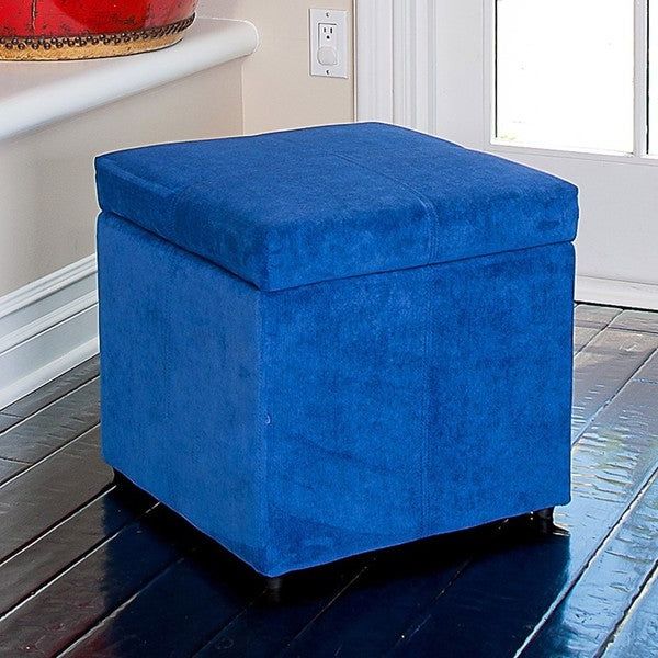 Stripe Black And White Square Cube Ottomans Within Most Recently Released Square Blue Cube Storage Ottoman – Free Shipping On Orders Over $ (View 10 of 10)