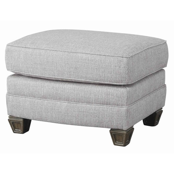 Textured Gray Cuboid Pouf Ottomans Throughout Most Current Wooden Ottoman With Textured Upholstery And Tapered Block Legs, Gray (Photo 8 of 10)