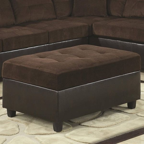 The Inside Most Current Dark Brown Leather Pouf Ottomans (View 5 of 10)