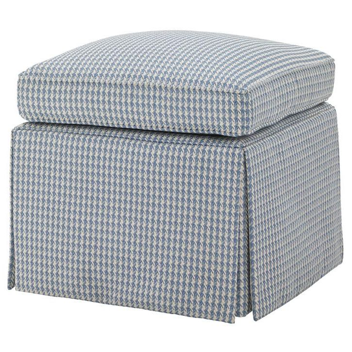 Tommy Bahama Home Ivory Key 7588 44 Square Half Moon Caye Ottoman With Throughout Fashionable Multi Color Botanical Fabric Cocktail Square Ottomans (View 4 of 10)