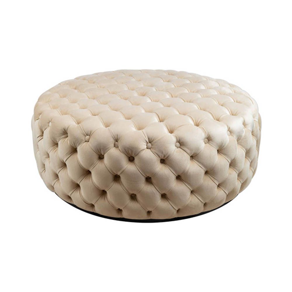 Tufted Cream Ottomans (View 5 of 10)