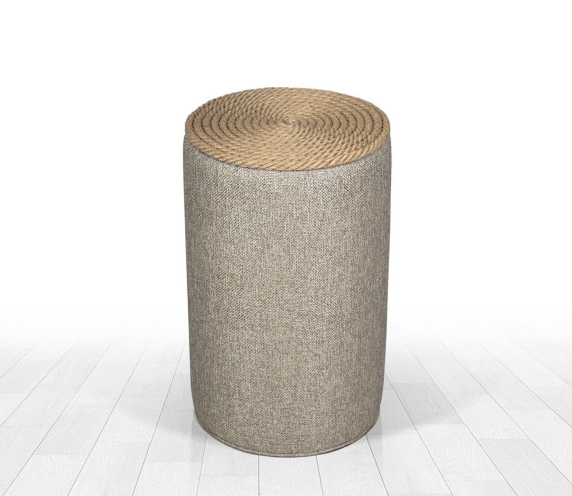 Well Known Cylinder Pouf Coffee Table Pouf Ottoman Coffee Table Beige (View 9 of 10)