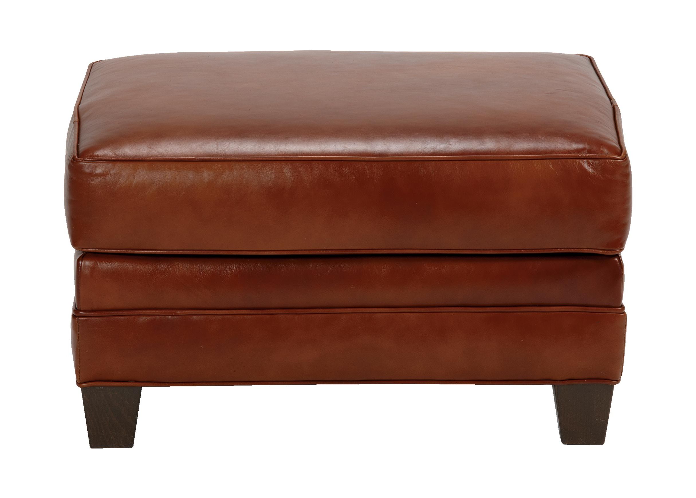 Well Known Leather Pouf Ottomans Regarding Dean Leather Ottoman (View 10 of 10)