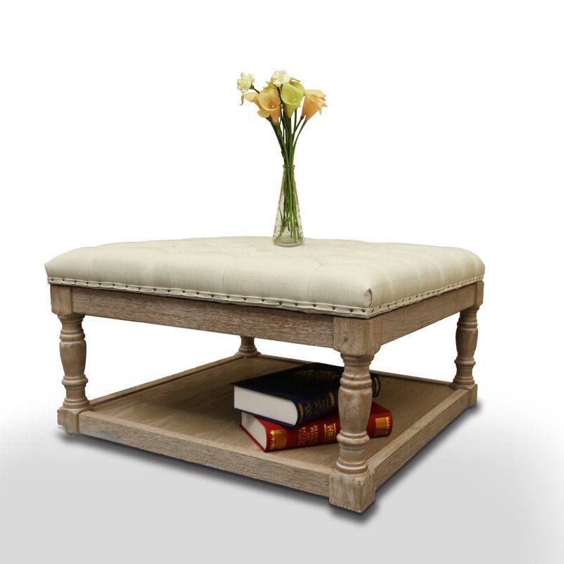 Well Known Macsen Shelved Tufted Cocktail Ottoman & Reviews (View 7 of 10)