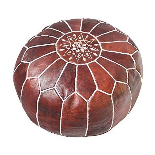 Well Liked Brown Moroccan Inspired Pouf Ottomans Pertaining To Premium Handmade Dark Brown Tobacco Poufs Moroccan Leathe Https (View 10 of 10)
