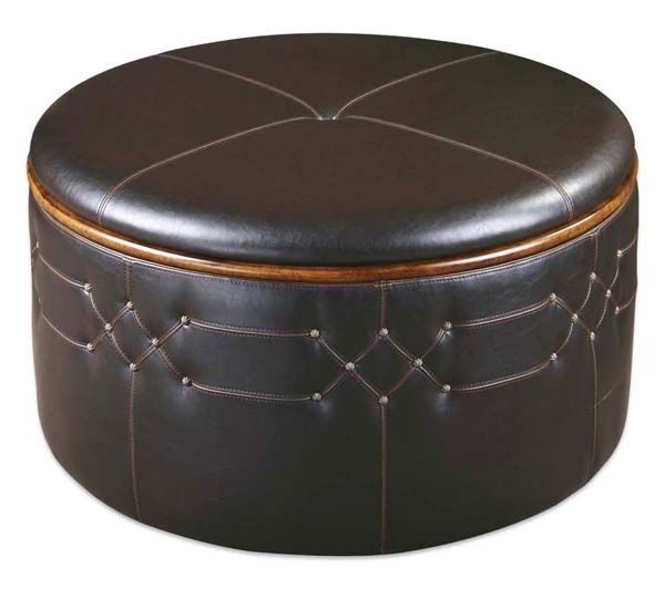 Western Sable Brown Storage Ottoman (View 5 of 10)