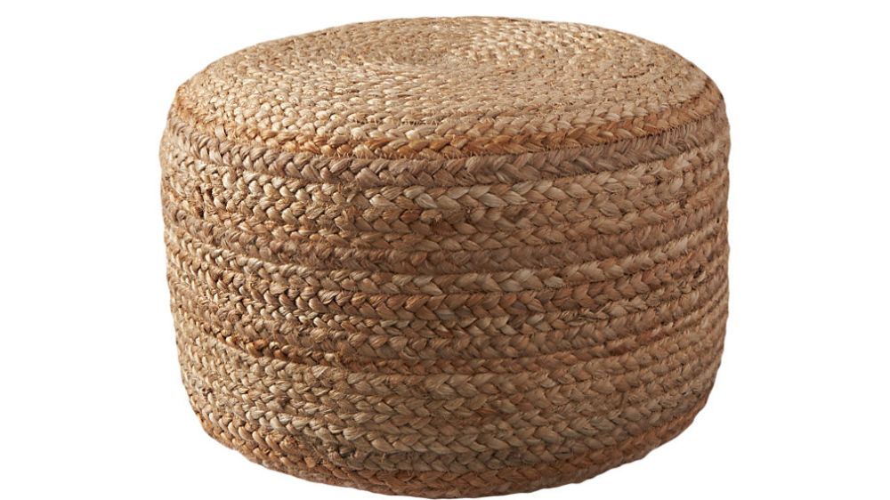 White Jute Pouf Ottomans Within Current Black Jute Ottoman – Pic Cheese (View 2 of 10)