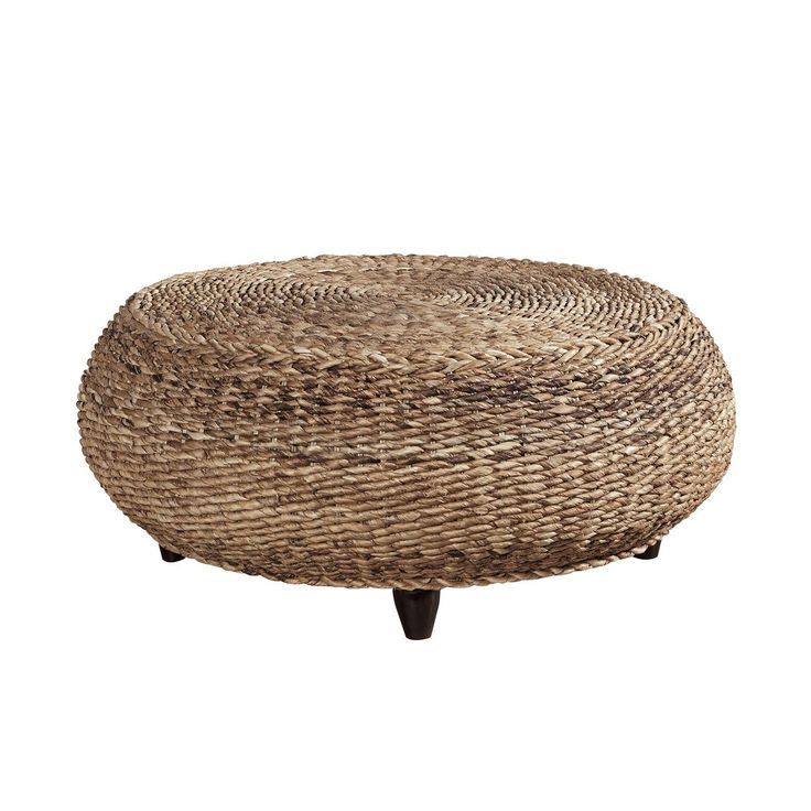 Wicker Ottoman, Cocktail Ottoman, Woven Ottoman Pertaining To Traditional Hand Woven Pouf Ottomans (View 8 of 10)