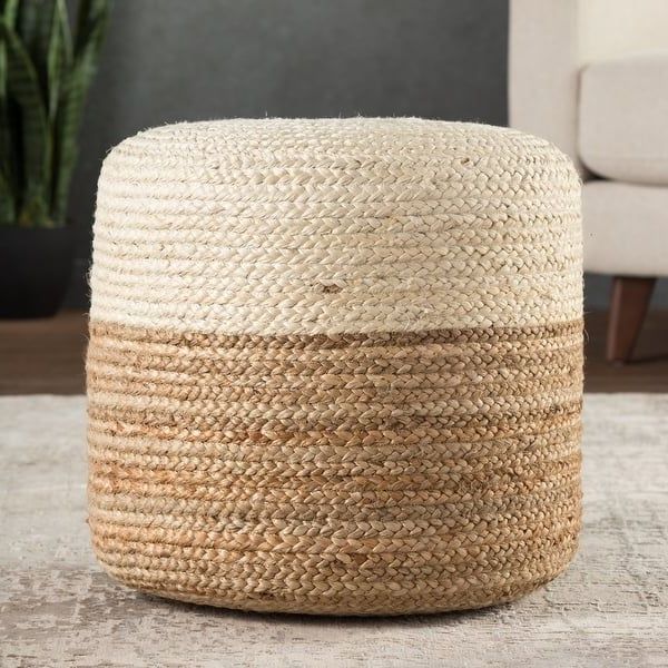 Widely Used Overstock: Online Shopping – Bedding, Furniture, Electronics In Beige And Dark Gray Ombre Cylinder Pouf Ottomans (View 3 of 10)