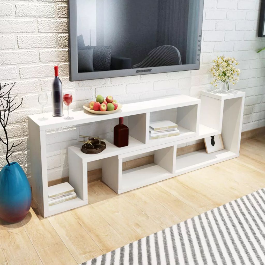 2017 High Quality White Modern Tv Cabinet Tv Stands Vidaxl L Shaped Living Room Tv  Stand Adjustable Many Shapes Corner Cabinets – Tv Stands – Aliexpress For Shape Adjustable Tv Stands (View 10 of 10)