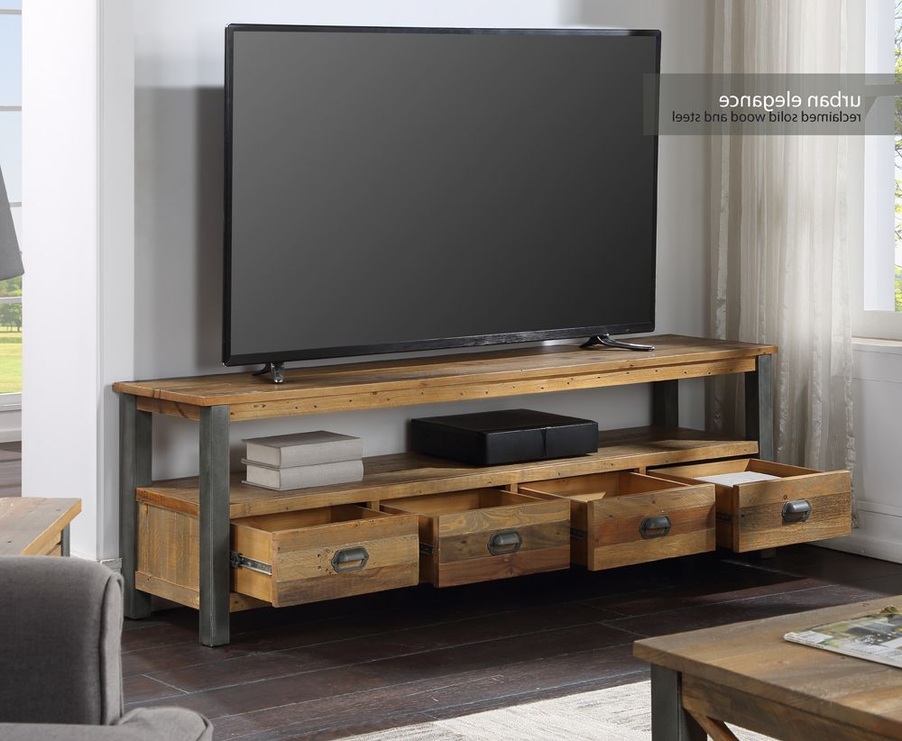 Best And Newest Reclaimed Vintage Tv Stands Pertaining To Urban Elegance – Reclaimed Tv Unit – Xl (View 3 of 10)