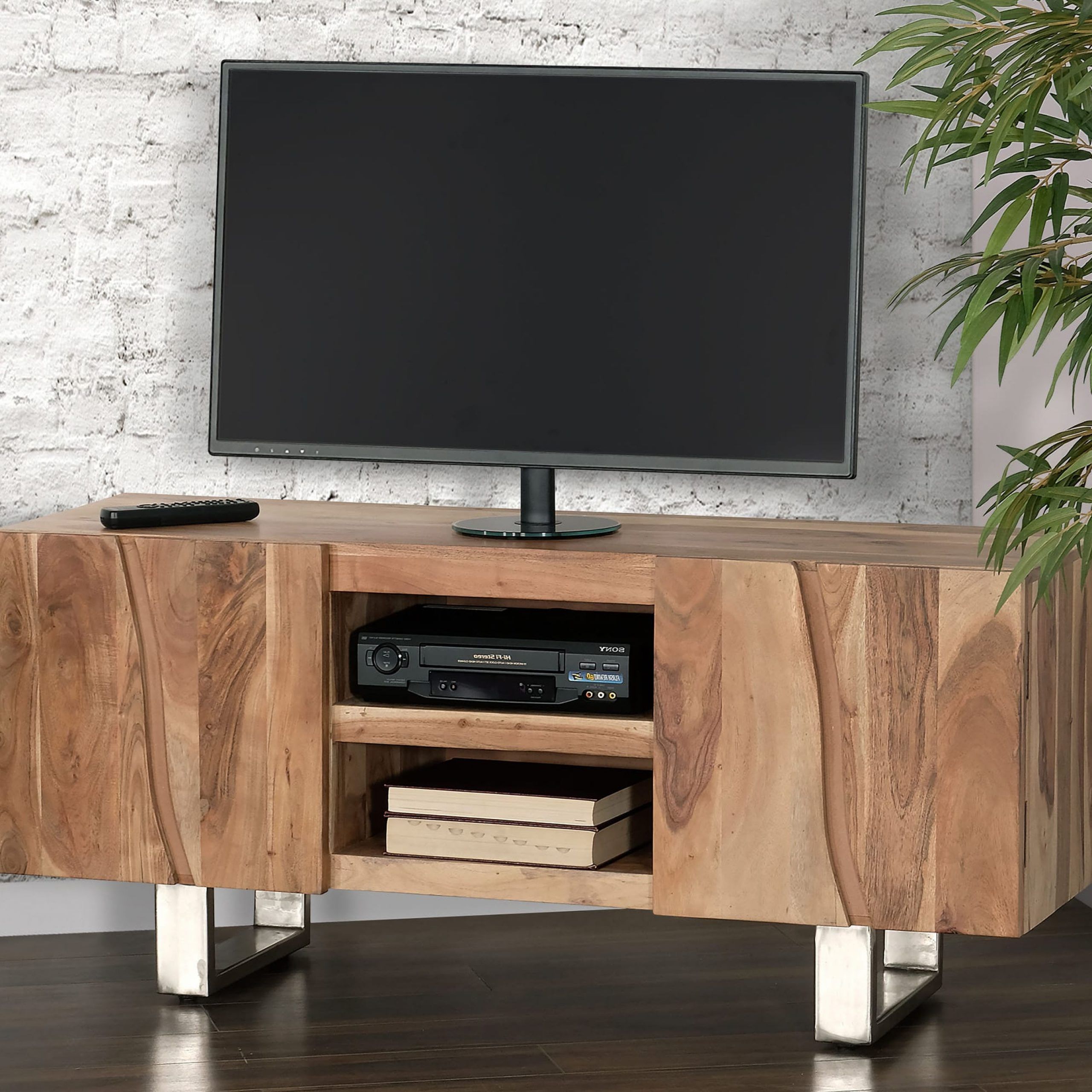 Favorite Acacia Wood Tv Stands Pertaining To Coastline 8300 Natural Acacia Wood Tv Consoleprimo (View 5 of 10)