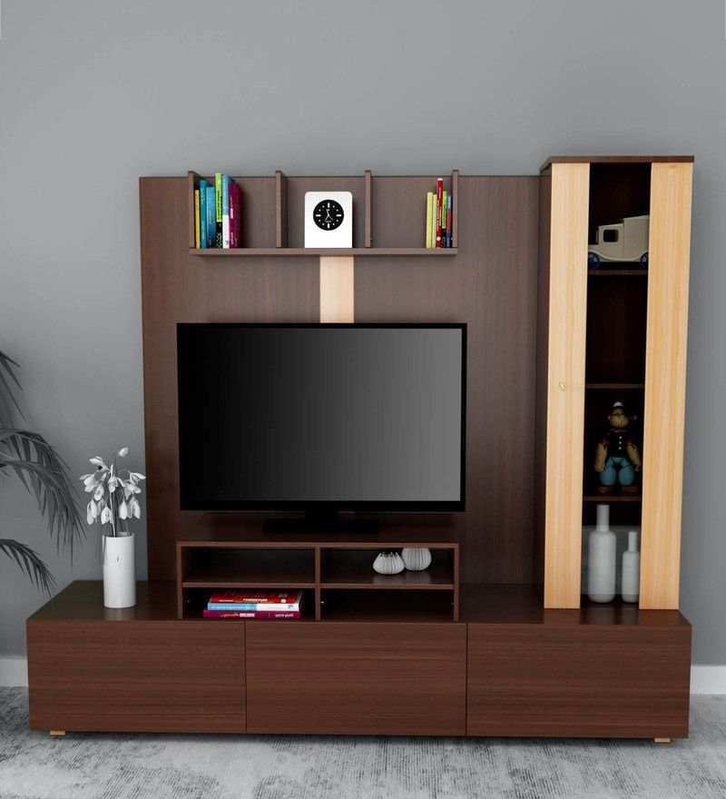 Folding Accent Tv Stands Inside Recent Buy Hugo Tv Unit For Tvs Upto 43 Inches In Walnut & Teak Finishhometown  Online – Tv Units – Tv Units – Furniture – Pepperfry Product (View 8 of 10)