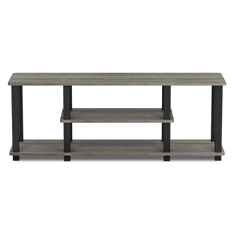 Furinno Turn S Tube 3 Tier Tv Stand With Square Tube, Black – Walmart For Most Popular Black Square Tv Stands (View 9 of 10)