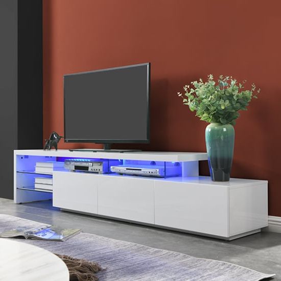 Furniture  In Fashion Pertaining To White Storage Tv Stands (View 4 of 10)