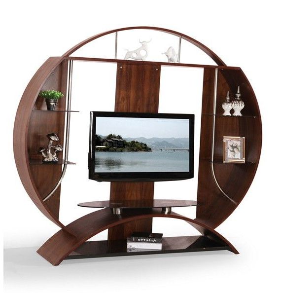 Glass Tv Stand, Tv  Stand Furniture, Bedroom False Ceiling Design Throughout Popular Circular Tv Stands (View 6 of 10)
