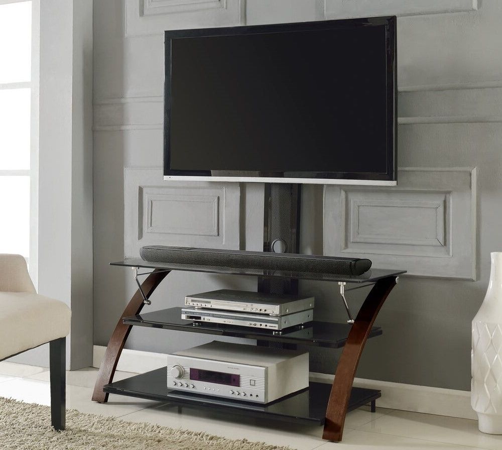 Glass Tv Stands – Ideas On Foter With Regard To Widely Used Glass Tv Stands With Storage Shelf (View 7 of 10)