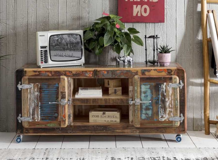 Industrial & Retro Wood Tv Units Within Well Liked Reclaimed Vintage Tv Stands (View 7 of 10)