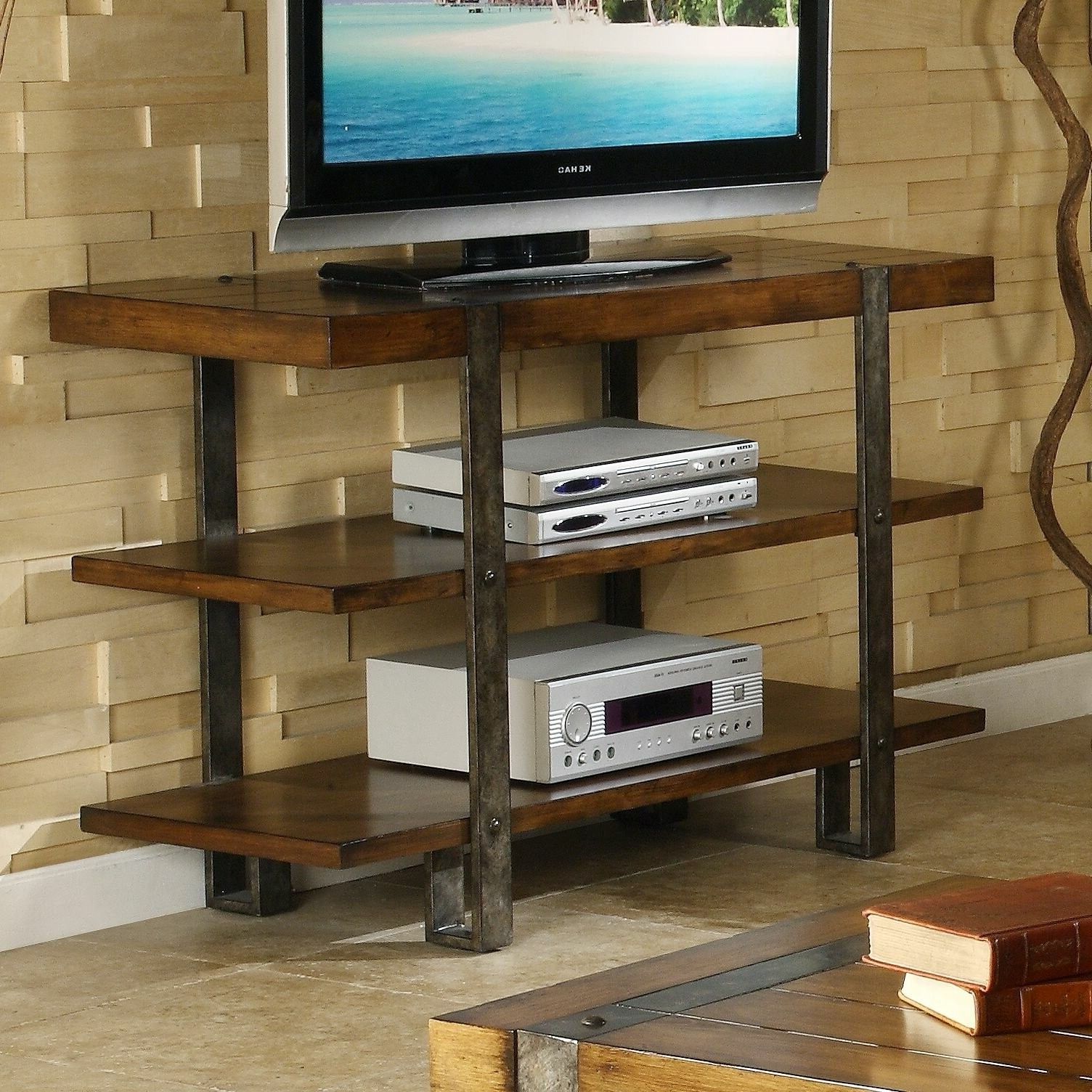 Iron Tv Stands With Regard To Latest Metal And Wood Tv Stands – Ideas On Foter (View 6 of 10)