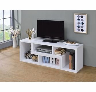 Latest 2 Piece Tv Stands Intended For Yves 2 Pc White Wood Bookcase/tv Console (View 7 of 10)