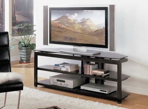 Latest Black Glass Top Tv Stand In Glass Top Tv Stands (View 10 of 10)