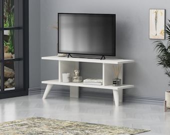 Latest Geometric Block Solid Tv Stands With Regard To Geometric Tv Unit – Etsy Ireland (View 6 of 10)
