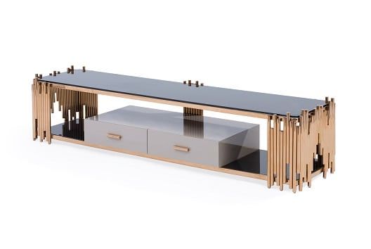 Latest Modern Tv Stand – Joy Furniture Throughout Rose Gold Tv Stands (View 5 of 10)