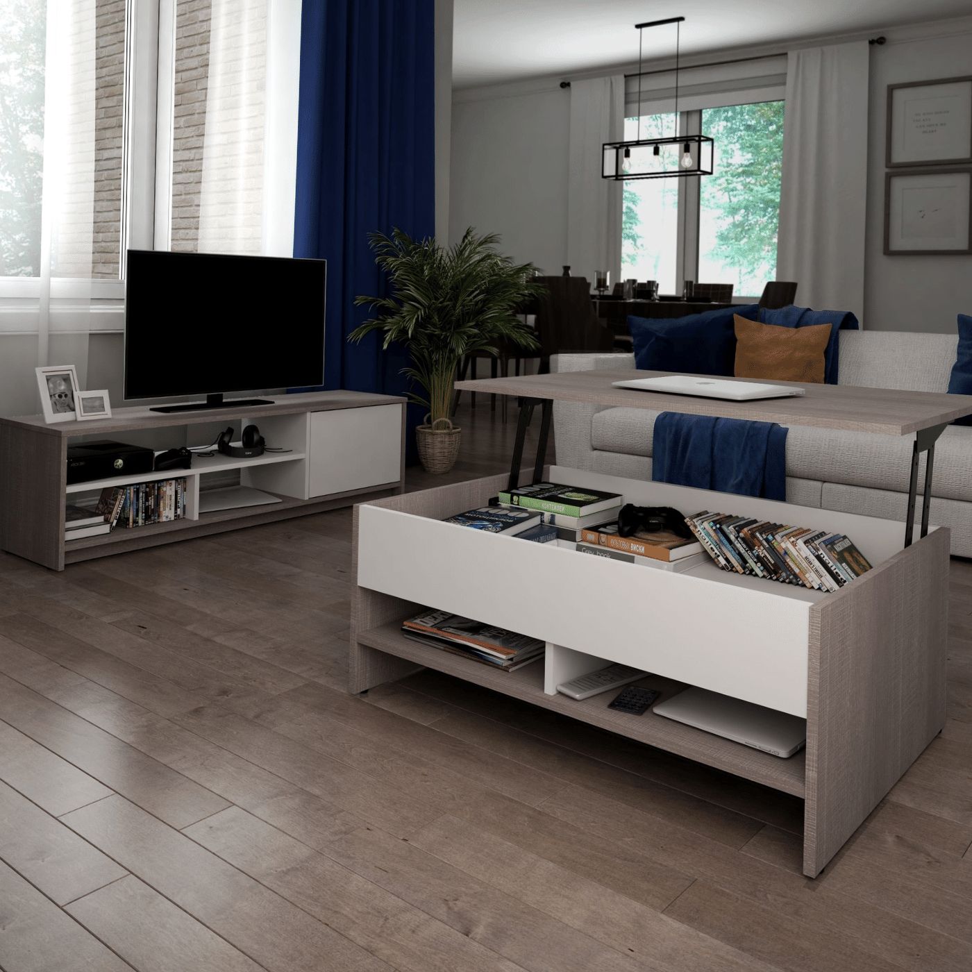 Lift Top Storage Tv Stands With Regard To Current 12 Best Coffee Table And Tv Stand Sets – Home Decoriez (View 9 of 10)